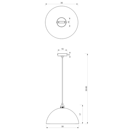 Milagro Lampa wisząca Beta 1xE27 35cm Biały/Złoty MLP7897 BIEL / ZŁOTY