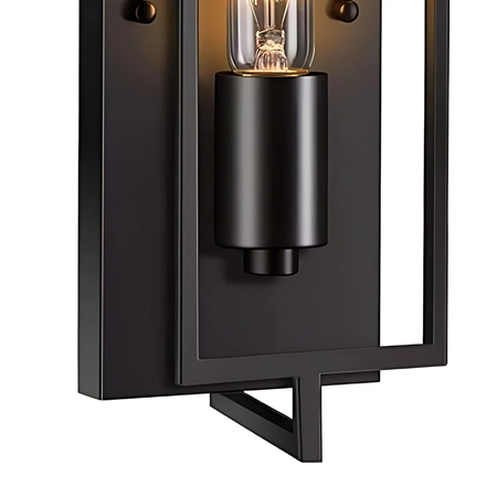 Loftowy Kinkiet Abigali Retro Simple, czarny 1xE27