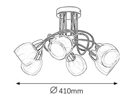 Lampa sufitowa Rabalux Dave 6085 chrom