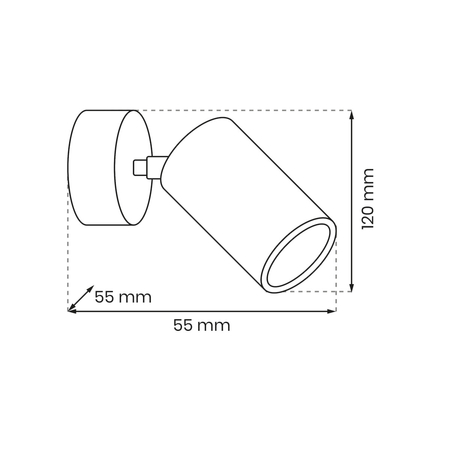 Milagro Kinkiet HUDSON BLACK 1xGU10 MLP8794 CZARNY