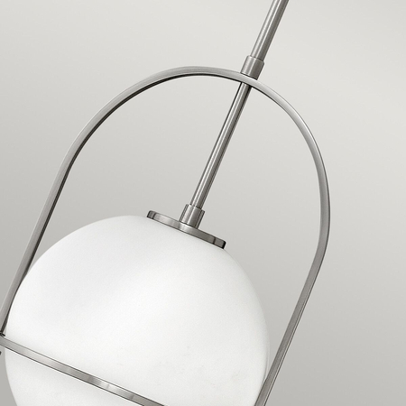Średnia lampa wisząca Somerset - 1 źródło światła - Szczotkowany nikiel Quintiesse QN-SOMERSET-P-O-BN