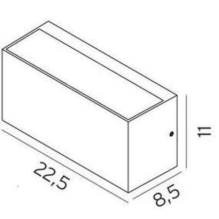 ASKER 1513 GRAPHITE E27 LED 9W UP / DOWN