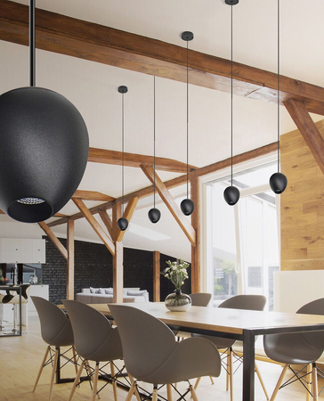 Lampa wisząca OVUM 1 PENDANT BLACK Azzardo AZ3095 czarny