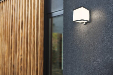 Kinkiet zewnętrzny Lutec DOBLO - CZUJNIK RUCHU 6940101125 czarny