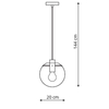 Lampa wisząca Puerto mała 1xE27 czarna LP-004/1P S BK