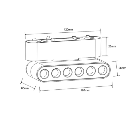 Light Prestige Reflektor Magnetic Slim Blaze 6W LED 4000K biały LP-616-MAG SLIM 6W 4WH