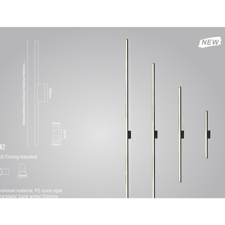 MAXLIGHT C0241 KINKIET TAMPA 60CM 18W IP44 3000K