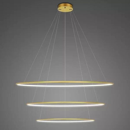 Lampa wisząca Ledowe Okręgi No.3 Φ100 cm in 2700k złota