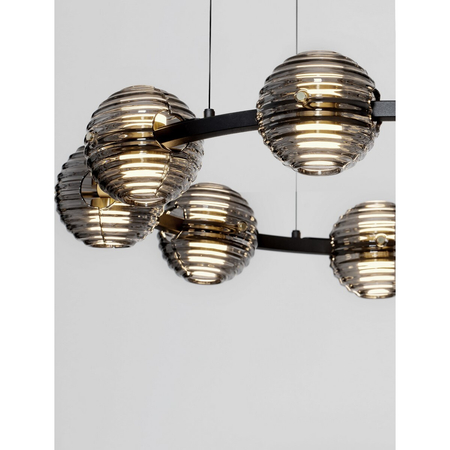 Lampa wisząca Luces Exclusivas LE44235 czarny, złoty i odcienie złota