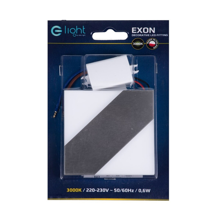 Eko-Light Oprawa schodowa EXON Barwa Ciepła 3000K EKS2396 BIAŁY / SREBRNY
