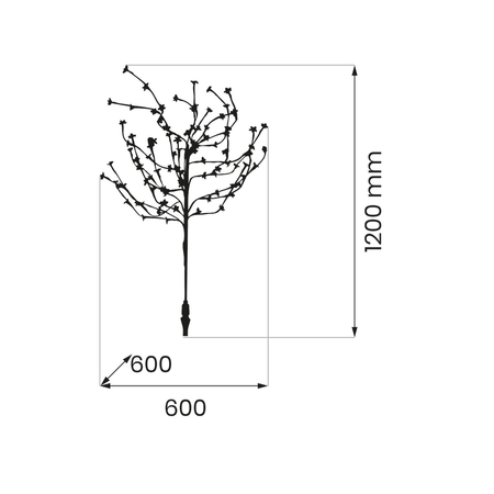Eko-Light Lampa Solarna Tree 120cm RGB+3000K IP44 EKO1448