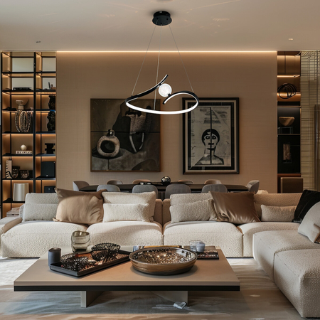 Milagro Lampa wisząca PERLA BLACK 34W LED ML1177 CZARNY