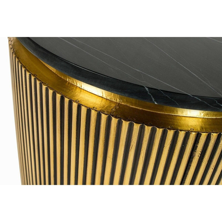 RICHMOND stolik IRONVILLE 50 cm - marmur, metal, MDF, sklejka brzozowa