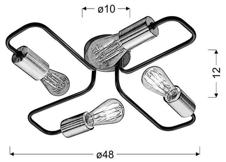 Lampa sufitowa Candellux 34-66923 Herpe