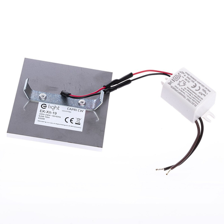 Eko-Light Oprawa schodowa CAPRI Barwa Ciepła 3000K EKS4413 BIAŁY / SREBRNY