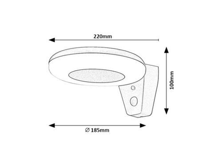 Lampa solarna Rabalux Certovo 77010 czarny