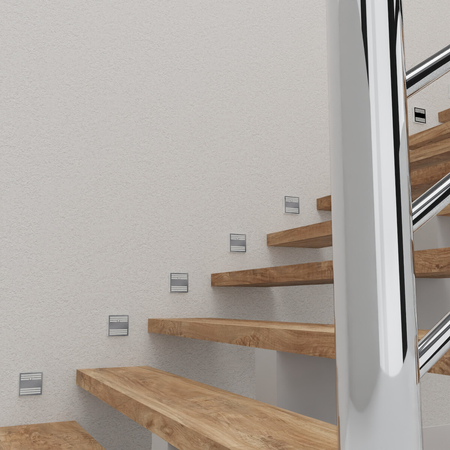 Eko-Light Oprawa schodowa PEPERS Barwa Neutralna 4000K 12V z czujnikiem ruchu EKS1473 BIAŁY / SREBRNY