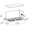 Lampa wpuszczana AQForm Squares 50 x 2 LED 230V Recessed Biały Struktura