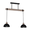 Milagro Lampa wisząca ERIK Sawn black/Patinated wood 2XE27 MLP7639 PRZECIERANY CZARNY / DREWNO PATYNOWANE