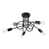 Sollux Lighting Żyrandol LOOP 5 czarny SL.1435