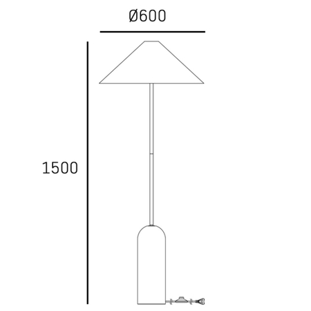 Cosmo Light Lampa stojąca LOXLEY F01463BR-WH