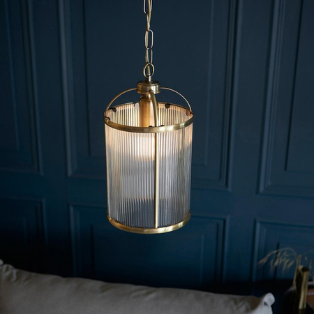 Lampa wisząca Endon Lighting Lambeth Ribbed 106710 mosiądz