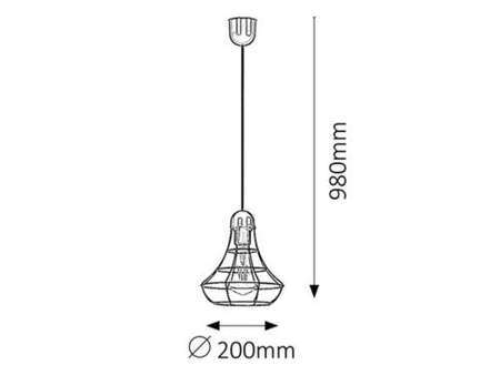 Lampa wisząca Rabalux Ramsey 4649 czarny