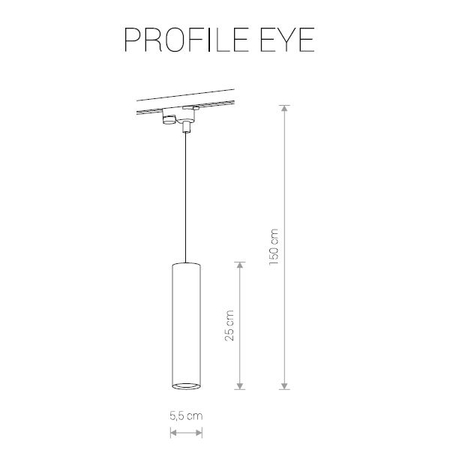 Lampa szynowa 1-fazowa PROFILE EYE black 9338 Nowodvorski Lighting