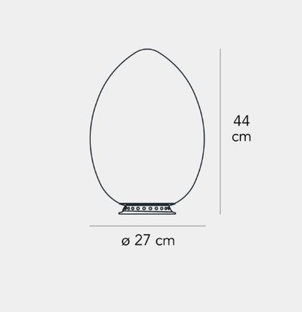Lampa stołowa Fontana Arte F264605100BIWL Uovo