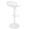 Krzesło barowe WRAPP regulowane białe