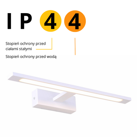 Kinkiet Isla średni CCT 1xLED biały IP44 GS-LWB-12W WH CCT