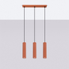 Sollux Lighting Lampa wisząca KARBON 3L ochra czerwona SL.1632
