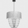 Milagro Lampa wisząca ALMERIA SILVER/BLACK 1xE27 MLP6437 Srebro / Czerń