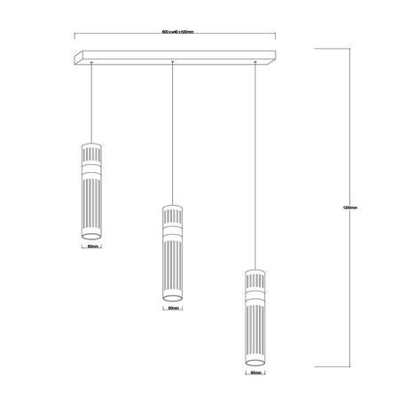Light Prestige Lampa wisząca Ambiente 3 srebrna LED CCT LP-1510/3L CH