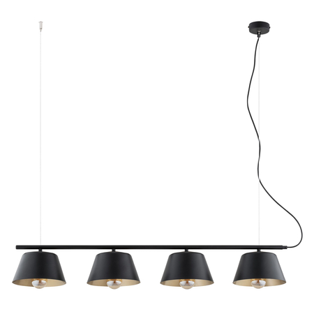 Lampa wisząca GELATO 4 Emibig 1337/4 czarny/złoty