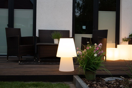 Lampa stojąca No.1 zewnętrzna ogrodowa 2700K Biała ciepła 60cm, biały 32524W