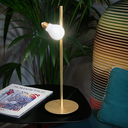 Lampa stołowa Slamp Idea IDETM00BRS00000000EU biały/złoty