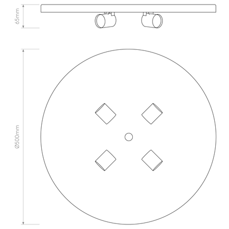 Lampa sufitowa Astro 4-Way Plate 1296002 Matowy Biały