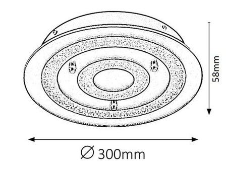 Lampa sufitowa Rabalux Dagmar 2482 chrom