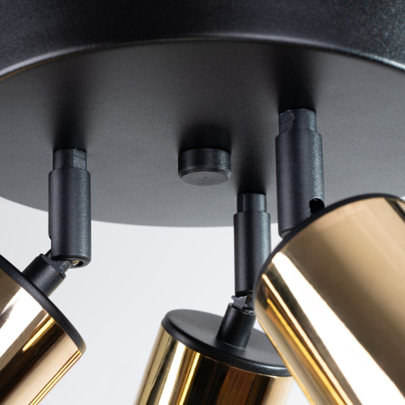 Sollux Lighting Plafon WINX 3P czarny/złoty SL.1385