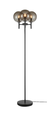 Lampa podłogowa Markslöjd CROWN 107947 czarny/przydymiony