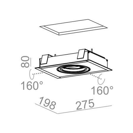 Lampa wpuszczana AQForm Sleek 111 x 1 Recessed Biały Struktura