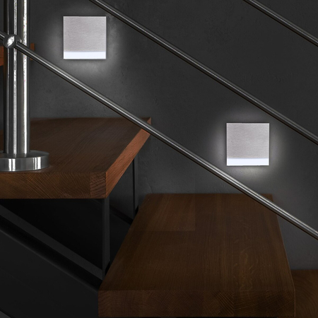 Eko-Light Oprawa schodowa BERG Barwa Zimna 6500K EKS4406 BIAŁY / SREBRNY