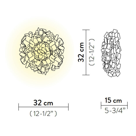 Lampa sufitowa Slamp CLIZIA - FUMÉ MINI CLICS00FUM00000000EU przydymiony