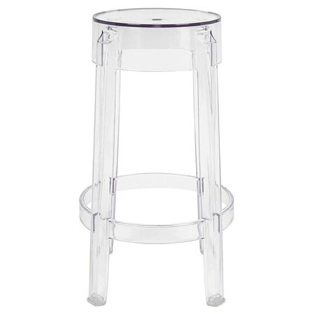 Krzesło barowe CHARLES 65 transparentne - poliwęglan