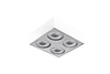 Lampa sufitowa PAULO 4 230V WHITE/ALUMINIUM Azzardo AZ0966 biały