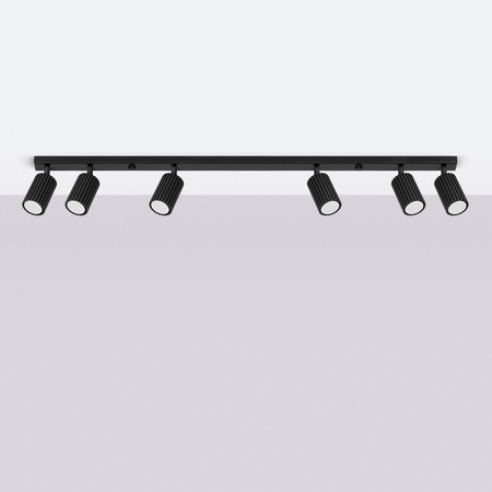 Sollux Lighting Plafon KARBON 6L czarny SL.1585