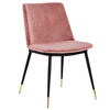 Krzesło DIEGO brudny róż - welur, podstawa czarno złota