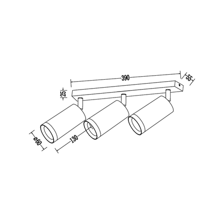 Milagro Oprawa Mica Spot Biały + Chrom 3xGU10 ML2099 BIAŁY