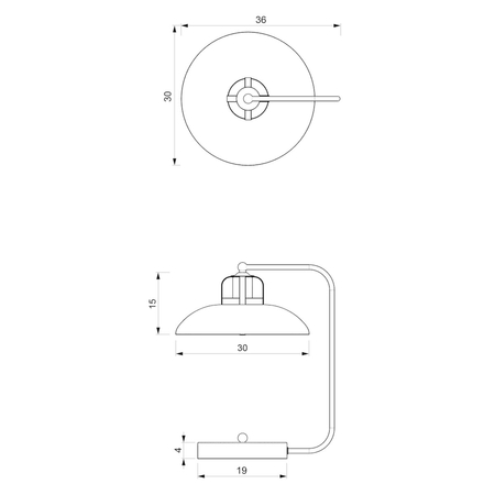 Milagro Lampka biurkowa Felix 1xE27 Biały/Złoty MLP7706 Biel / Złoto